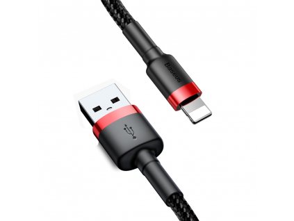 Baseus Cafule USB kabel - iPhone lightning QC 3,0 / 0,5m / 2,4A black-red CALKLF-A19