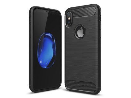Carbon Case pouzdro / kryt pro Apple iPhone X / iPhone Xs, černá