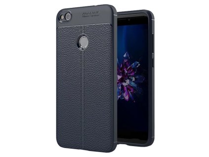 Pouzdro Litchi Case pro Huawei P8 Lite 2017 / P9 Lite 2017 modré