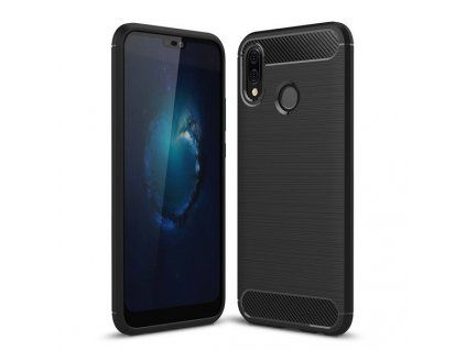 Carbon Case pouzdro / kryt pro Huawei P20 Lite, černá