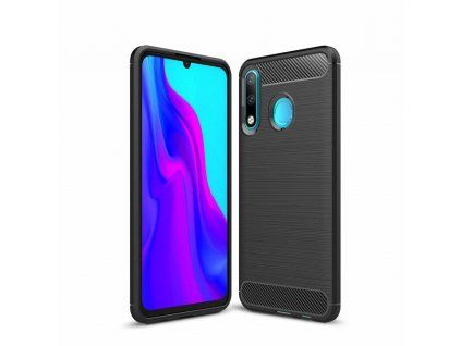 Carbon Case pouzdro / kryt pro Huawei P30 Lite, černá