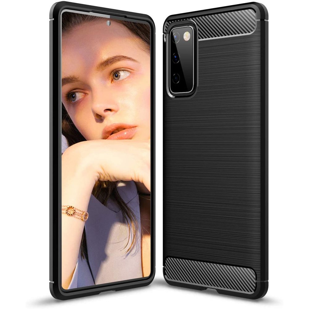 Pouzdro Carbon Case pro Samsung Galaxy S20 FE / S20 Lite / S20 FE 5G Äerné - JHMobil.cz