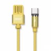 REMAX RC-095a Gravity magnetický USB kabel USB-C s podsvícením zlatý