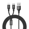 Baseus Rapid USB kabel 2v1 Micro USB / Apple Lightning 1,2m / 3A černý CAML-SU01