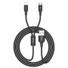 Baseus Rapid USB kabel 2v1 Micro USB / Apple Lightning 1,2m / 3A černý CAML-SU01