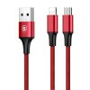 Baseus Rapid USB kabel 2v1 Micro USB / Apple Lightning 1,2m / 3A červený CAML-SU09