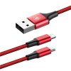 Baseus Rapid USB kabel 2v1 Micro USB / Apple Lightning 1,2m / 3A červený CAML-SU09