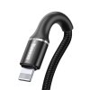 Baseus Halo svítící USB kabel - iPhone Lightning / 0,5m / 2,4A black CALGH-A01