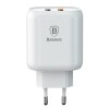 Baseus Bojure nabíječka 2xUSB / QC 3.0 bílá CCALL-AG02