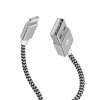Dux Ducis K-TWO series 2x USB kabel - Apple Lightning 1m / 2A + 0,2m / 3A stříbrný