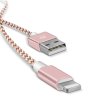 Dux Ducis K-TWO series 2x USB kabel - Apple Lightning 1m / 2A + 0,2m / 3A růžovozlatý