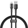 Baseus Halo svítící USB kabel - iPhone Lightning / 1m / 2,4A black CALGH-B01