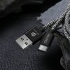 Dux Ducis K-ONE series USB kabel - USB-C / 2m / 2,1A černá / bílá