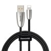 Baseus Torch svítící USB kabel - iPhone Lightning / 1m / 2,4A black CALHJ-C01