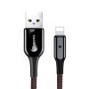 Baseus X-Type USB kabel - iPhone Lightning / 1m / 2,4A black CALXD-B01