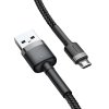 Baseus Cafule USB kabel - Micro USB / 0,5m / 2,4A / QC 3.0 černo-šedá CAMKLF-AG1