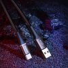 Baseus Halo svítící USB kabel - USB-C / 2m / 5A / 40W black CATGH-H01