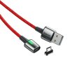 Baseus Zinc magnetický USB kabel - Micro USB 1m / 2,4A červený CAMXC-A09