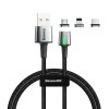 Baseus Zinc 3v1 magnetický USB kabel - Micro USB / USB-C / Lightning 2A / 2m