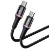 Baseus Halo svítící USB kabel - USB-C PD 2.0 / 0,5m / 3A / 60W / 20V černý CATGH-I01
