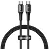 Baseus Halo svítící USB kabel - USB-C PD 2.0 / 0,5m / 3A / 60W / 20V černý CATGH-I01