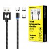 Wozinsky 3v1 magnetický USB kabel - Micro USB / USB-C / Lightning / 1m