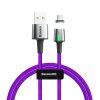 Baseus Zinc magnetický USB kabel - USB-C 1m / 3A fialový CATXC-A05