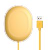 Baseus Jelly bezdrátová nabíječka Qi / 15W + kabel USB - USB-C žlutá