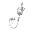 Dudao L8Pro 3v1 USB kabel svinovací 25-110cm iPhone Lightning / USB-C / Micro USB / 3A