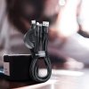 Baseus Star Ring USB datový kabel 4v1 Micro USB / USB-C / Apple + Watch / 1,2m - 3,5A