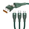 Baseus 3v1 USB / PD kabel Micro USB 18W / USB-C 100W / Apple Lightning 20W 1,2m/5A zelený