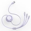 Baseus Bright Mirror USB kabel 3v1 Micro USB / USB-C / Apple Lightning / 1,2m/3,5A violet