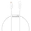 Baseus Superior CATLYS-C02 kabel USB-C PD / Apple Lightning 20W / 2m / bílý