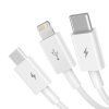 Baseus Superior CAMLTYS-02 USB kabel 3v1 Micro USB / USB-C / Apple Lightning 1,5m / 3,5A