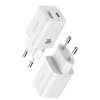 Dux Ducis nabíječka C80 USB-C PD 30W + USB QC 3.0 18W white / bílá