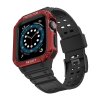 Protect řemínek + kryt k Apple Watch 1/2/3/4/5/6/7/8/9/SE - 38/40/41mm black / red