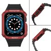 Protect řemínek + kryt k Apple Watch 1/2/3/4/5/6/7/8/9/SE - 38/40/41mm black / red