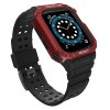 Protect řemínek + kryt k Apple Watch 1/2/3/4/5/6/7/8/9/SE - 38/40/41mm black / red