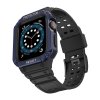 Protect řemínek + kryt k Apple Watch 1/2/3/4/5/6/7/8/9/SE - 38/40/41mm black / blue