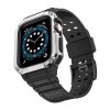 Protect řemínek + kryt k Apple Watch 1/2/3/4/5/6/7/8/9/SE - 38/40/41mm black/ silver