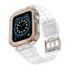 Protect řemínek + kryt k Apple Watch 1/2/3/4/5/6/7/8/9/SE - 42/44/45mm white / gold