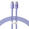 Baseus Crystal Shine kabel USB-C PD / USB-C PD 2m / 100W violet