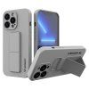 Wozinsky Kickstand silikonové pouzdro, kryt se stojánkem pro Apple iPhone 13 Mini, šedá