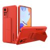 Wozinsky Kickstand Case pouzdro / kryt s opěrkou 3v1 pro Xiaomi RedMi NOTE 11 Pro red