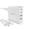 Dudao A100EU nabíječka do sítě / GaN 100W / 2x USB + 2x USB-C PD / bílá