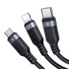 Joyroom S-1T3018A18 USB kabel 3v1 Micro USB / USB-C / Apple Lightning / 1,2m / 3,5A