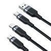 Joyroom S-1T3018A18 USB kabel 3v1 Micro USB / USB-C / Apple Lightning / 1,2m / 3,5A