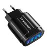 Wozinsky WWCUAB nabíječka / 4X USB / 48W / QC / černá