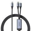 Joyroom SA21-1T2 kabel 2v1 / USB-C - USB-C 100W / Apple Lightning 30W / 1,5m