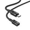 Hoco U107 kabel USB-C 3.0 (F) / USB-C (M) prodlužovací USB OTG - 3A / 1,2m / černý
